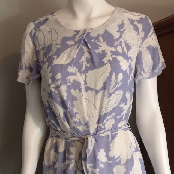 Banana Republic Womens Periwinkle Blue Floral Dress Size M Romantic Fairycore - Picture 2 of 8